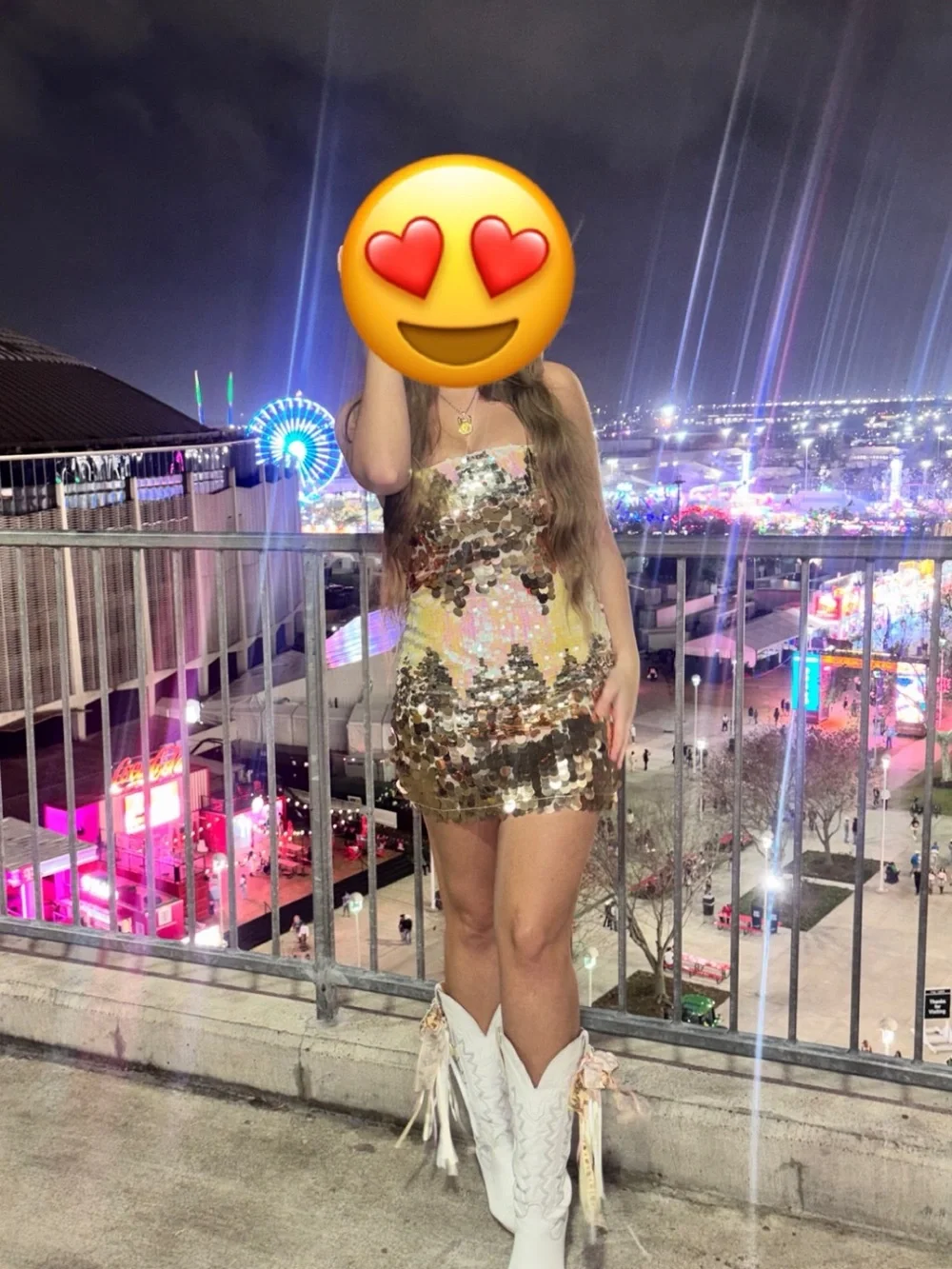 Sequin Mini Skirt in Iridescent Gold and Black